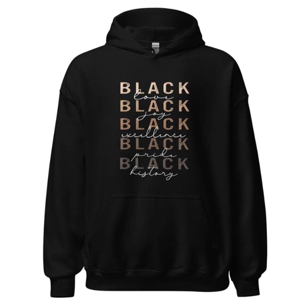Black Black Hoodie sweatshirt size L